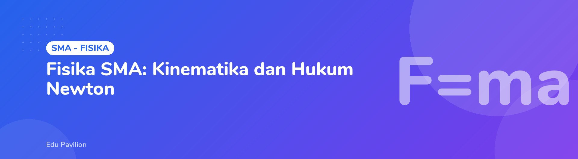 Fisika SMA: Kinematika dan Hukum Newton