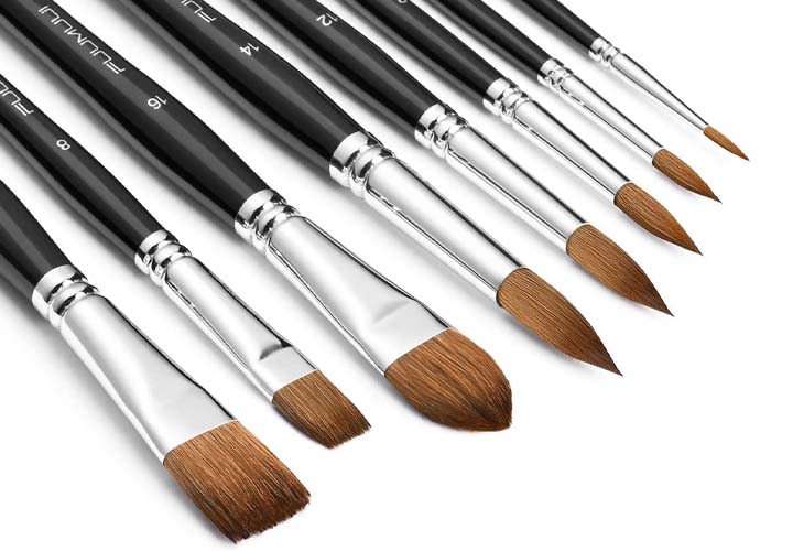 Set Kuas Lukis 12 Pcs